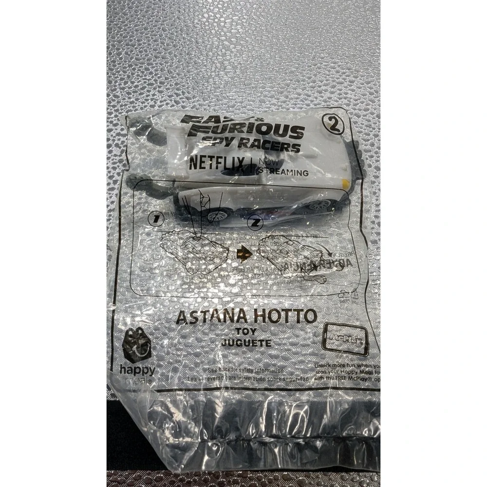 McDonalds Fast & Furious Spy Racers Astana Hotto Happy Meal Toy 2 White Car NIP
